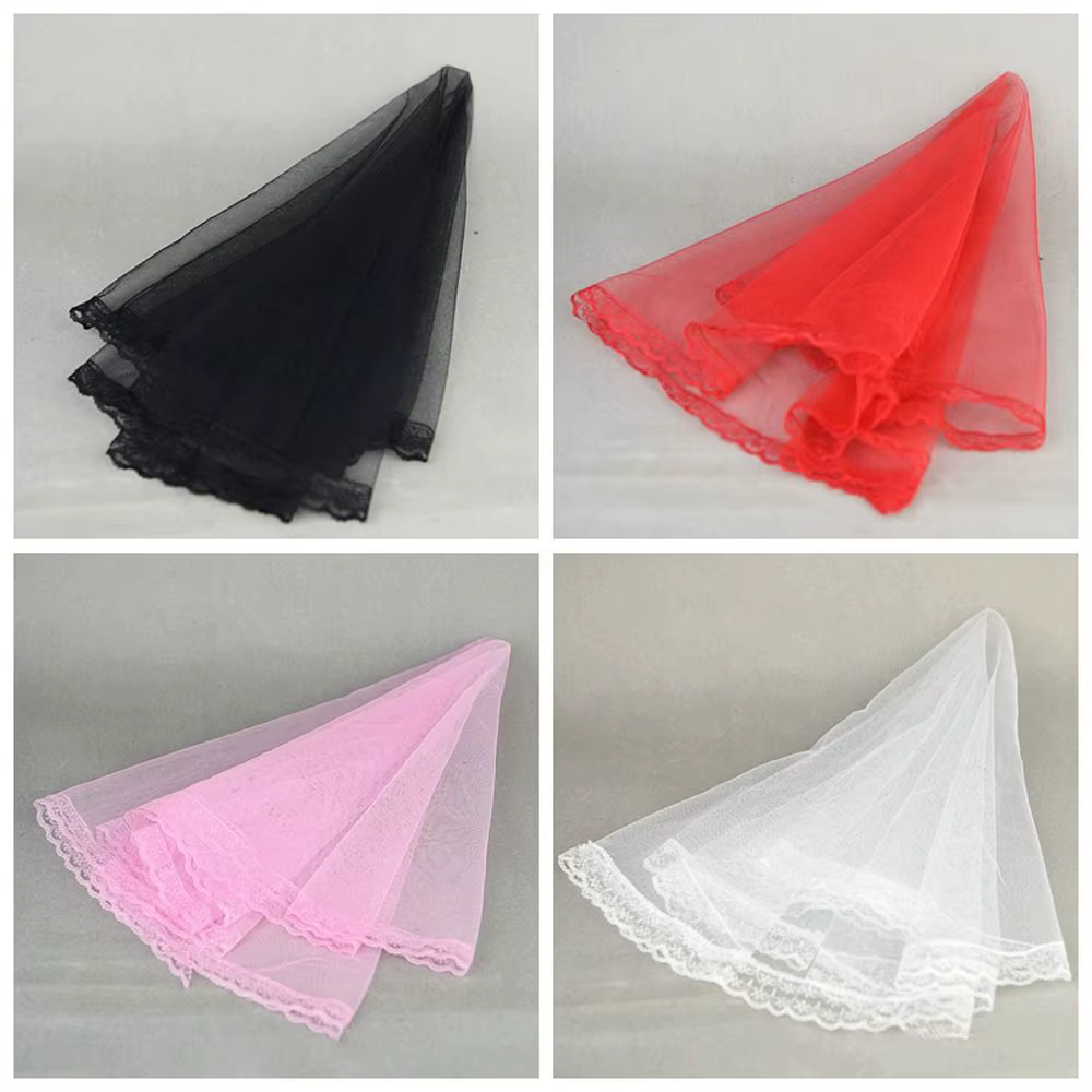 Accessoires de poupées, couvre-chef, voile de mariée blanc, voile en dentelle, coiffure longue, voile de mariage, jouets DIY