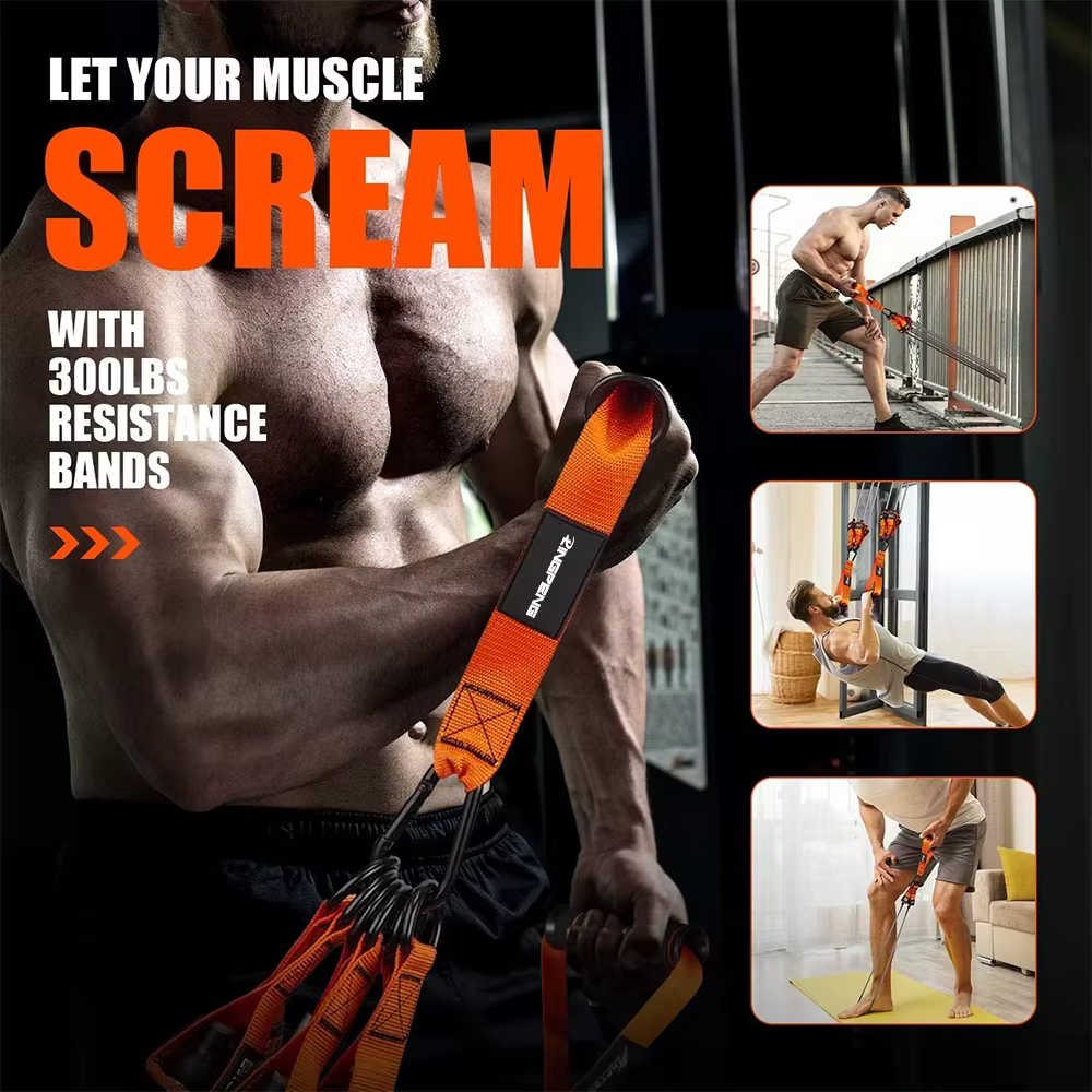 Sangle de résistance avec poignée : utilisée pour l'entraînement musculaire
