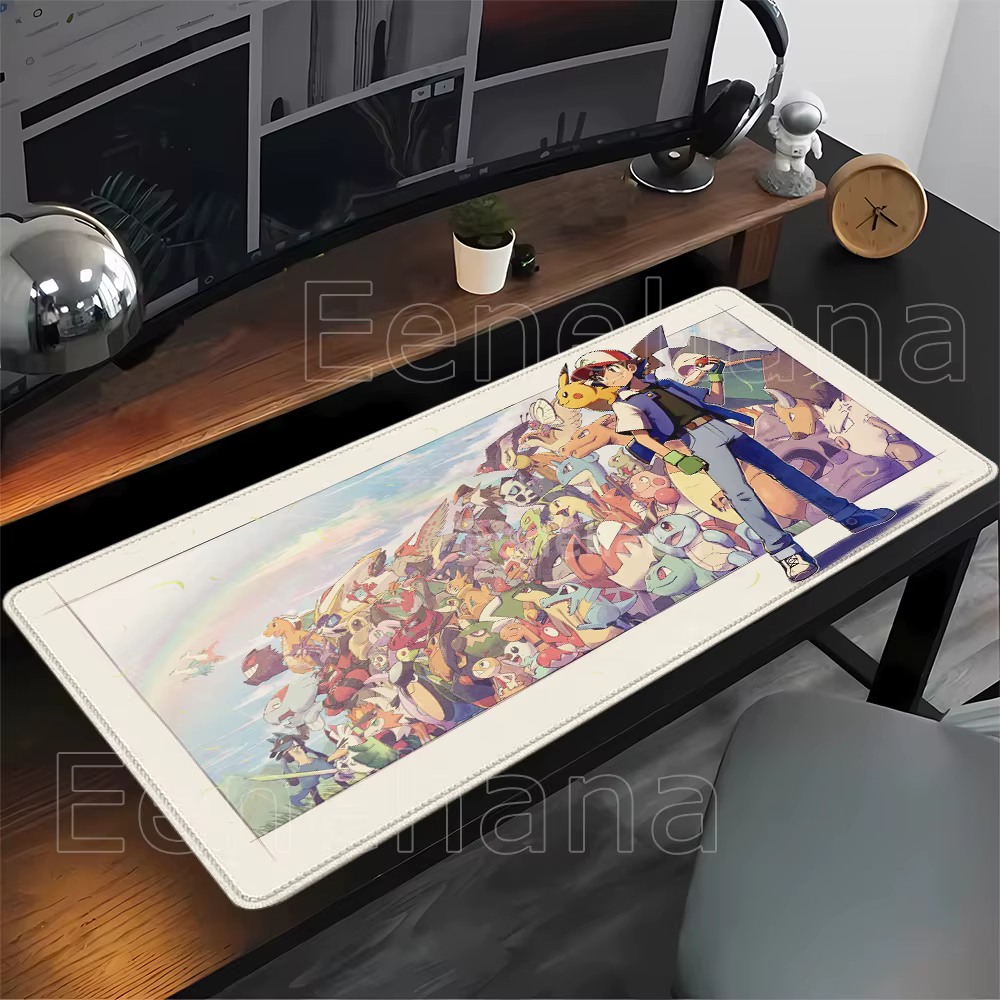 Tapis de souris Milotic pokemon Anime Kawaii, accessoires de bureau pour clavier de PC, tapis de jeu mignon, impression HD, surjeté, tapis de bureau esports