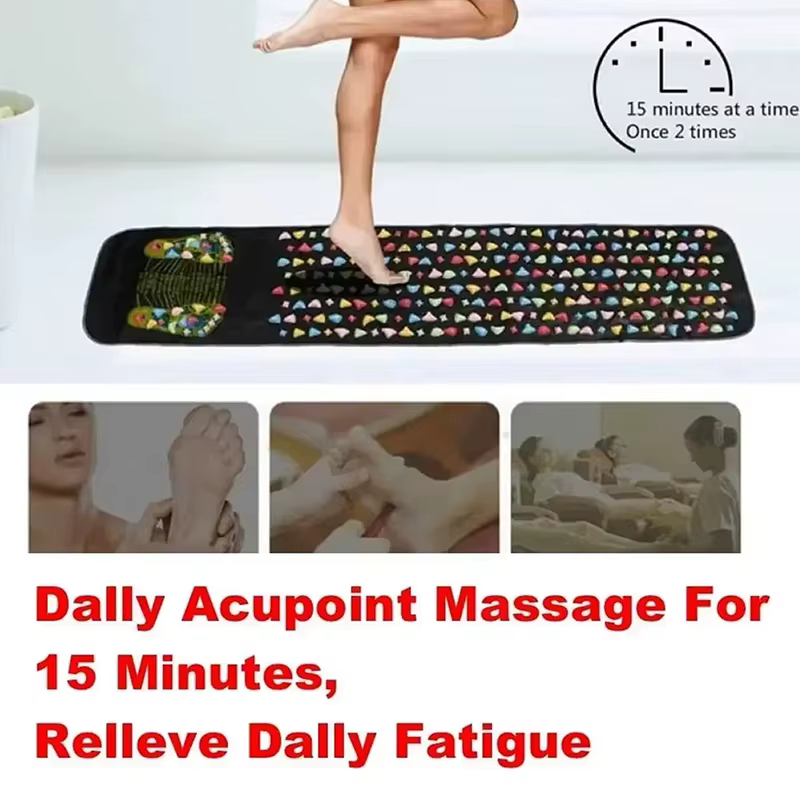 Tapis de Massage des pieds réflexologie marche pierre route