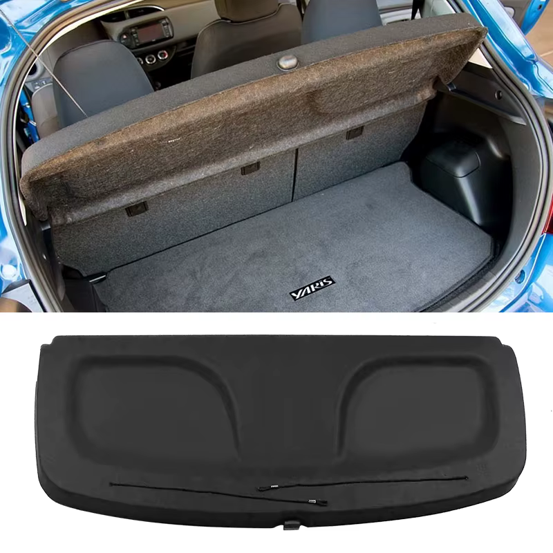 Couverture de coffre non rétractable pour Toyota Yaris 2012 – 2017, support de colis, bouclier de confidentialité, décoration automobile, accessoires d'intérieur