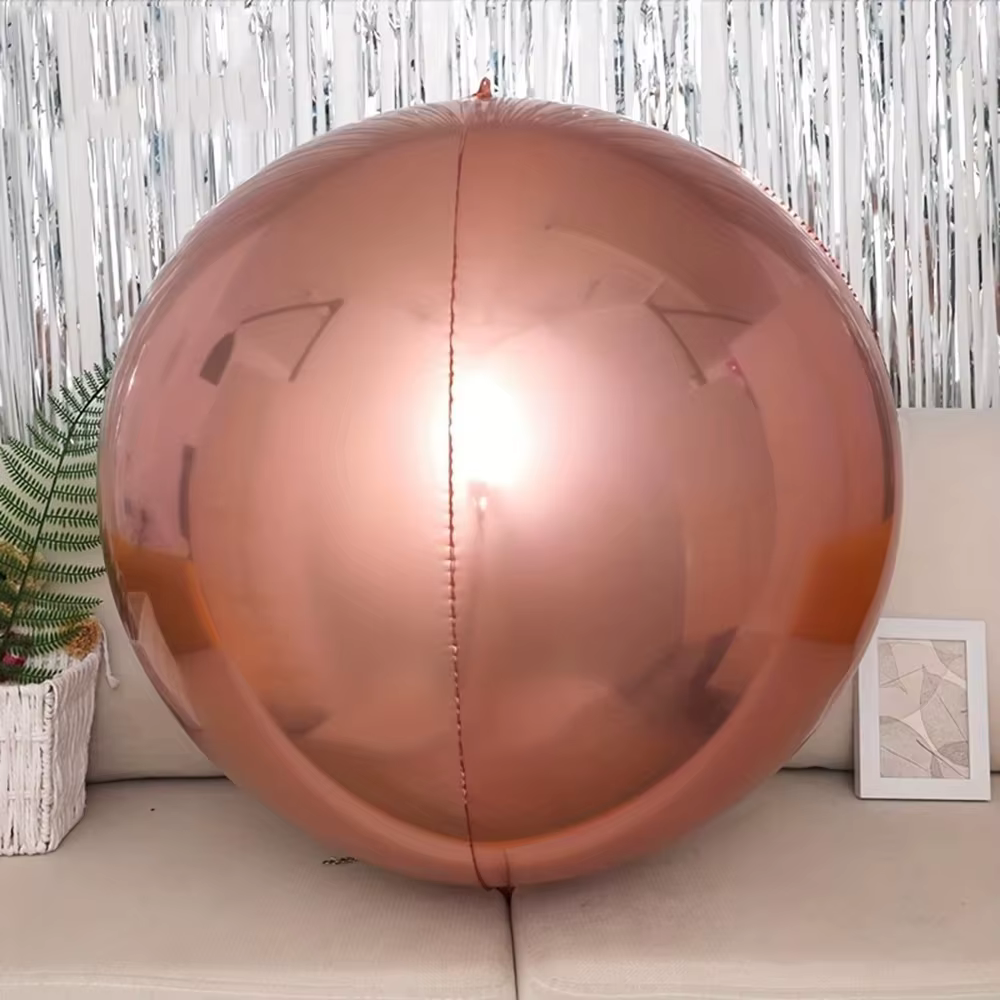 Ballon sphère en Mylar en aluminium 4D, 32 pouces, argent et or, pour fête d'anniversaire, mariage, saint-valentin, décoration de réception-cadeau pour bébé