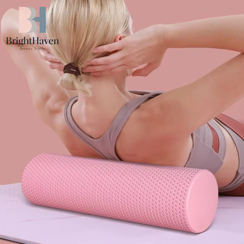 Rouleau de yoga rond en mousse EVA pour exercices de Pilates