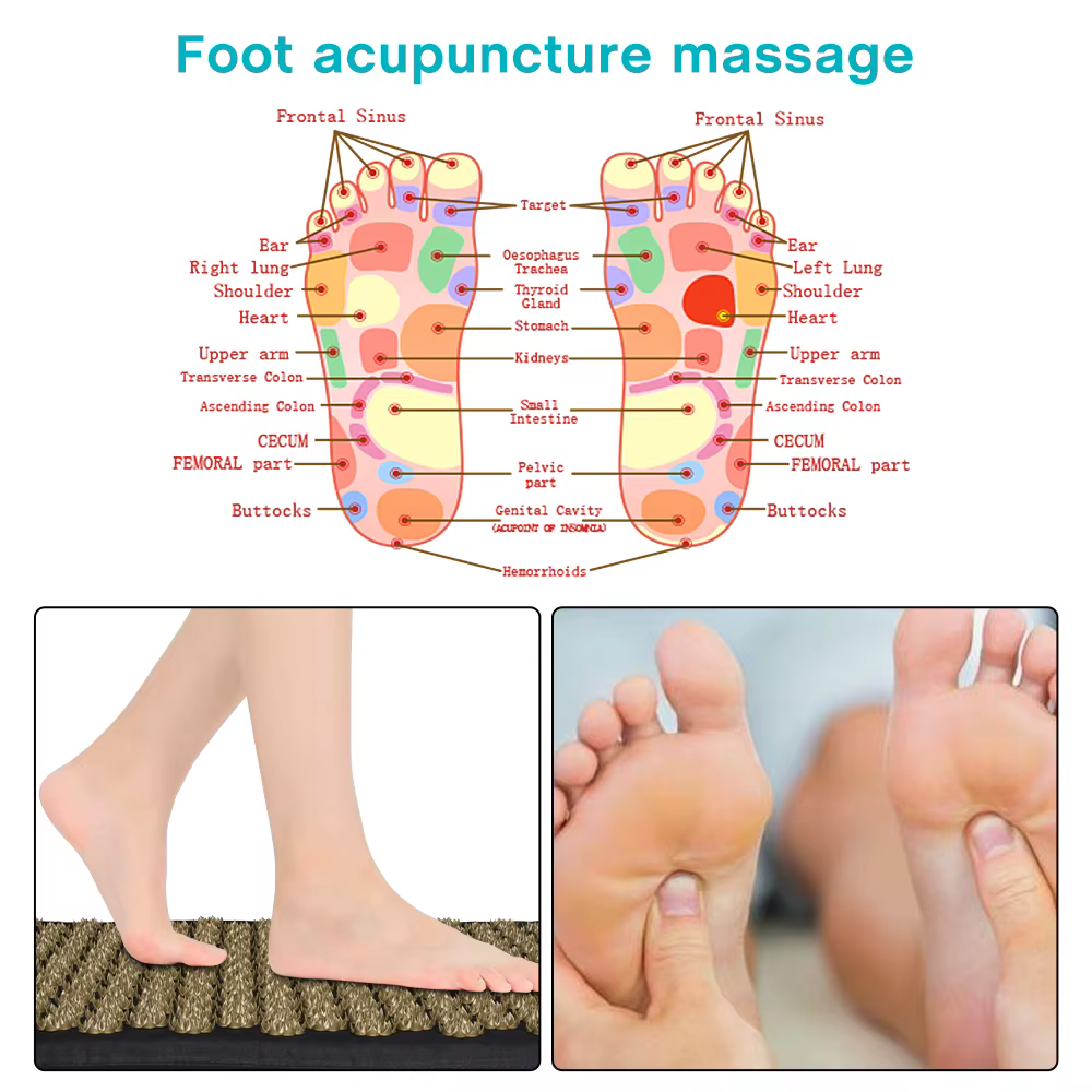 Tapis d'acupression de yoga avec points d'acupuncture