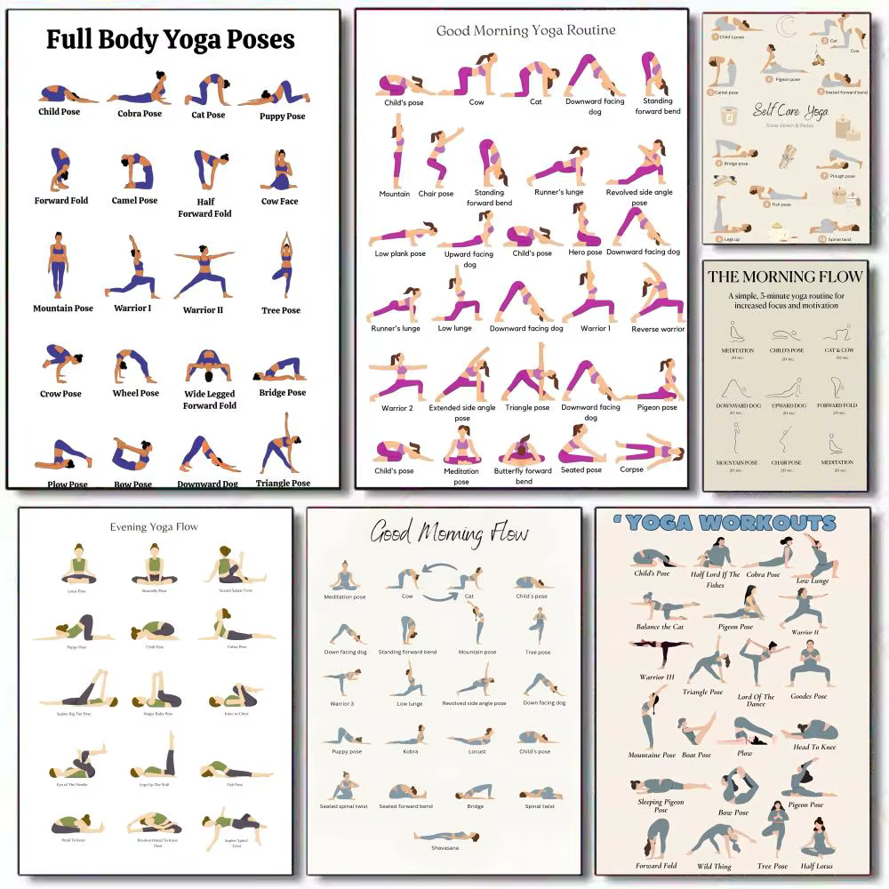 Affiche de pratique du matin de Yoga