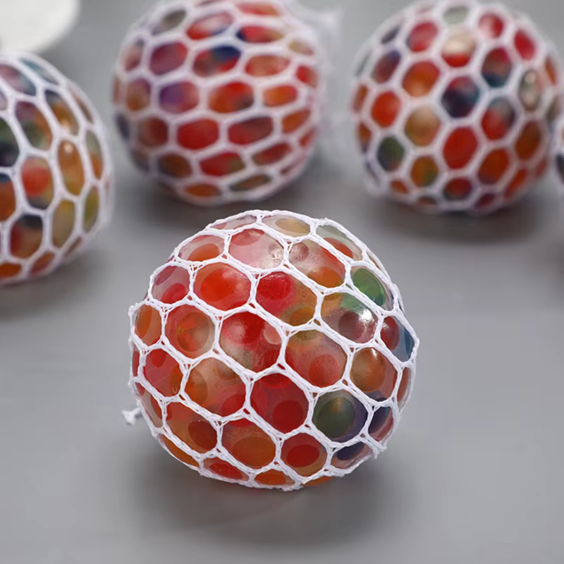 Balles spongieuses anti-stress qualité supérieure avec perles d'eau pour soulager les jouets tension
