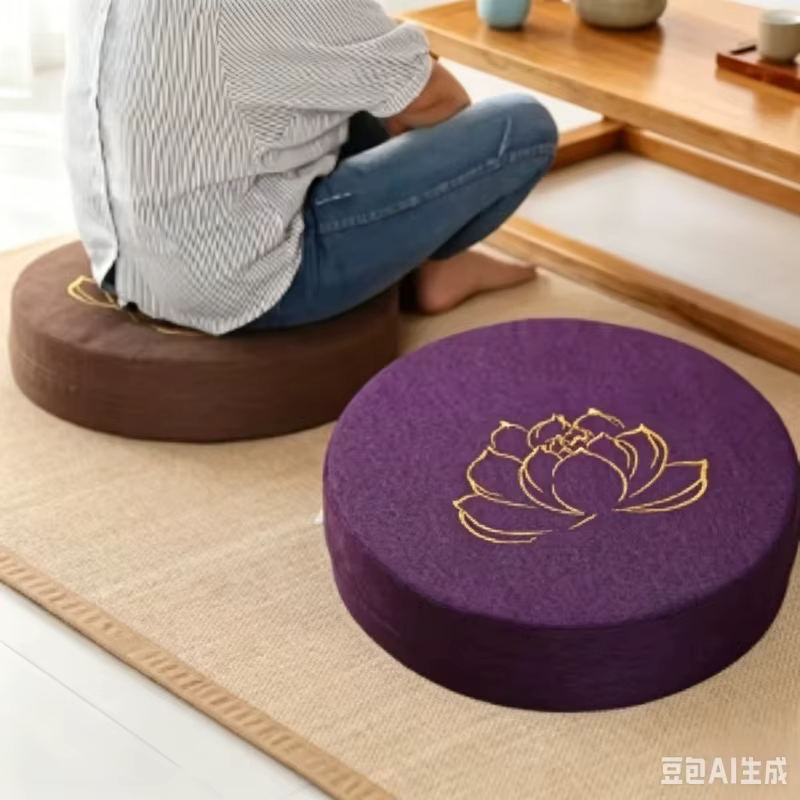 Coussin de méditation en lin 40x6CM