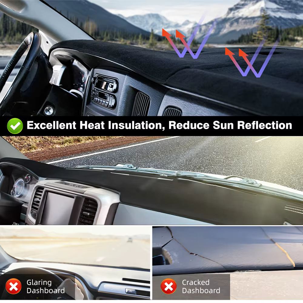 Couverture de tableau de bord de voiture pour Chevrolet Suburban Tamangez, Avalanche, Silverado, GMC, Yukon, Sierra, 2007-2013, 08, 09, 10, 11, 12, Polymères, Tapis, Prada Board Cover