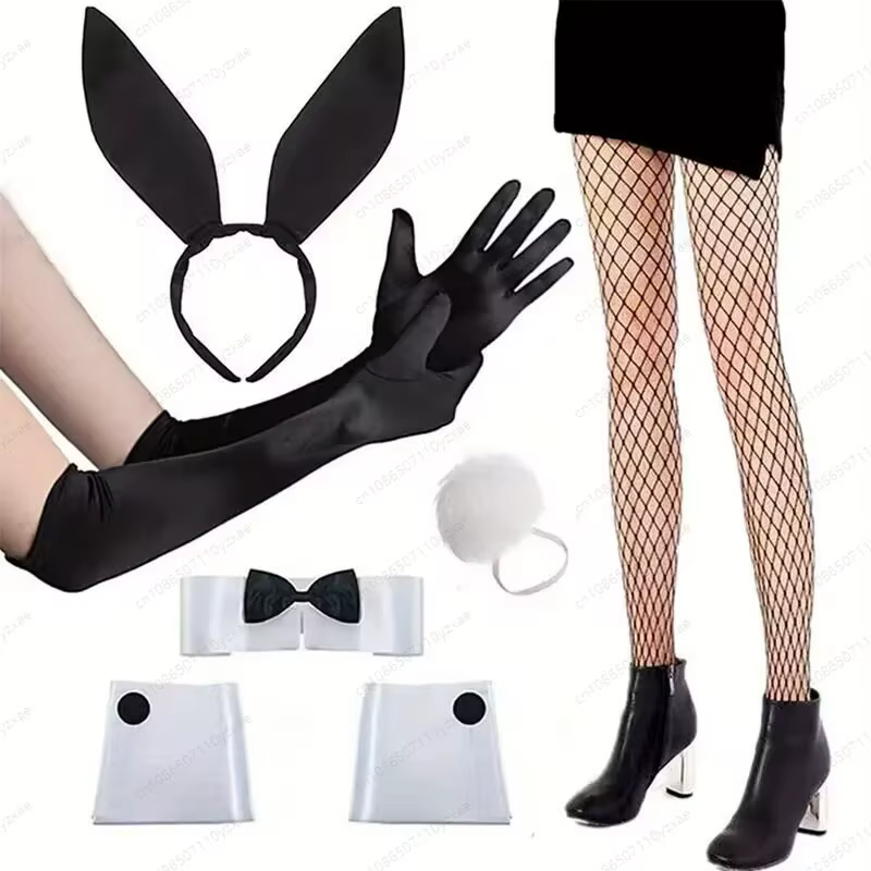 Serre-tête Lapin avec Nœud – Bandeau Oreilles de Lapin pour Pâques, Halloween et Fêtes Cosplay, Accessoire de Déguisement