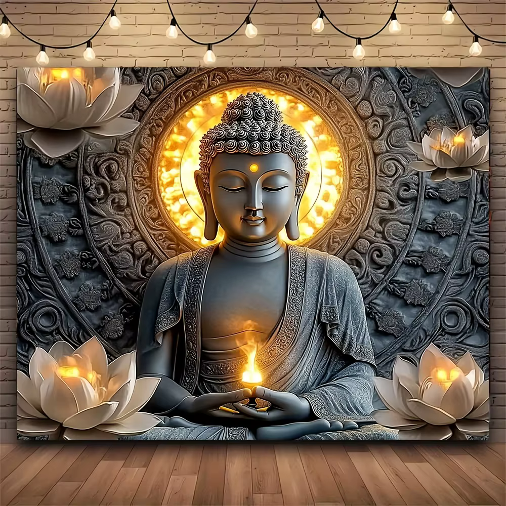 VIKAMA bouddhisme méditation Lotus tapisserie Orientale Zen